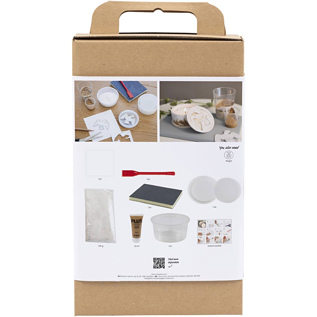 Creativ company hobby set résine coulée, pot avec couvercle, beige, blanc cassé, 1 boîte