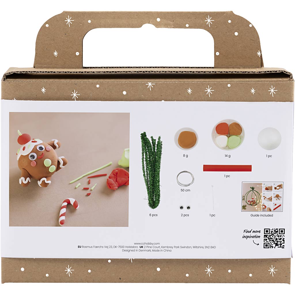 Creativ company mini hobby set sculpture, cookie man, différentes couleurs, 1 boîte