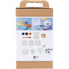 Creativ company hobby set casting, carrelage, bleu, rouge, jaune, 1 boîte