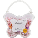 Perles de cire Creativ Company, diamètre du trou 1,3-2,5 mm, env. Plus de 1800 pièces, orange pastel, rose clair, violet clair, nacre, 127 g, 1 boîte - afbeelding 2