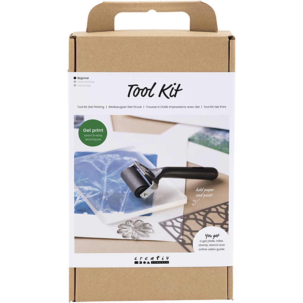 Boîte à outils d'impression sur gel Creativ company, 1 boîte