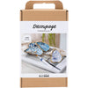 Creativ company hobby set découpage, coquilles d'huîtres, bleu, 1 boîte