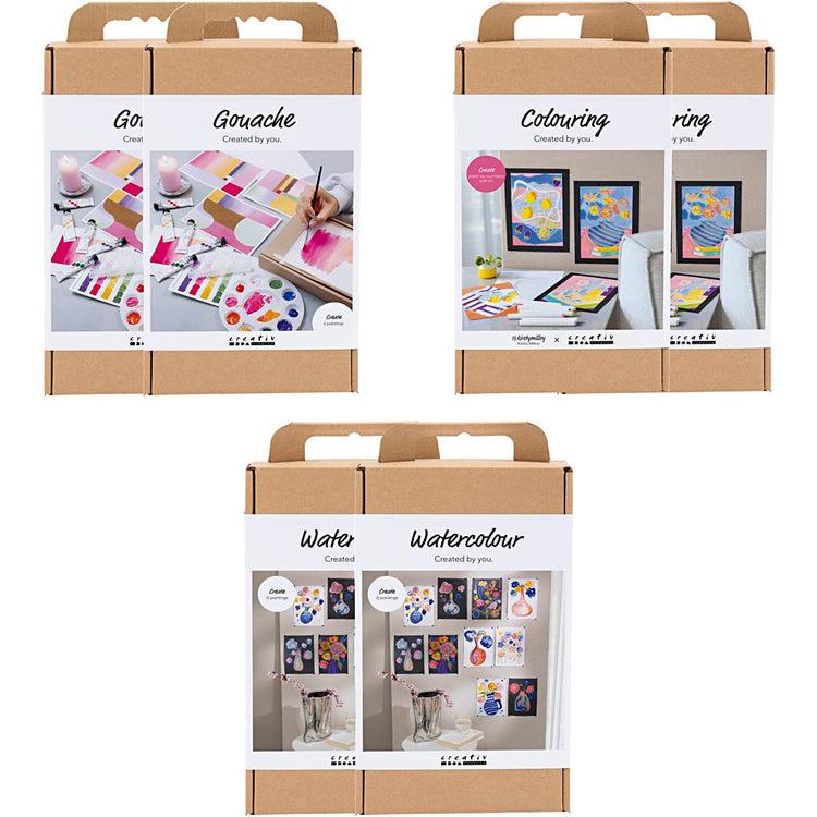 Forfait d'introduction de la société Creativ, produits d'art et de peinture, 6 boîtes 1 boîte