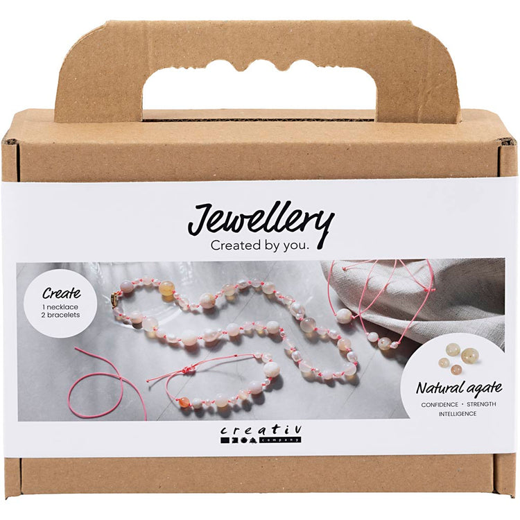 Creativ company mini hobby set bijoux, colliers et bracelet, rose, 1 boîte