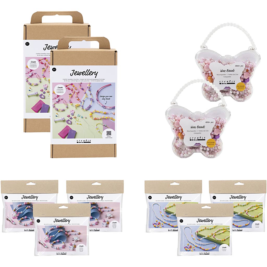 Forfait d'introduction de la société Creativ, bijoux pour enfants, 10 boîtes 1 boîte
