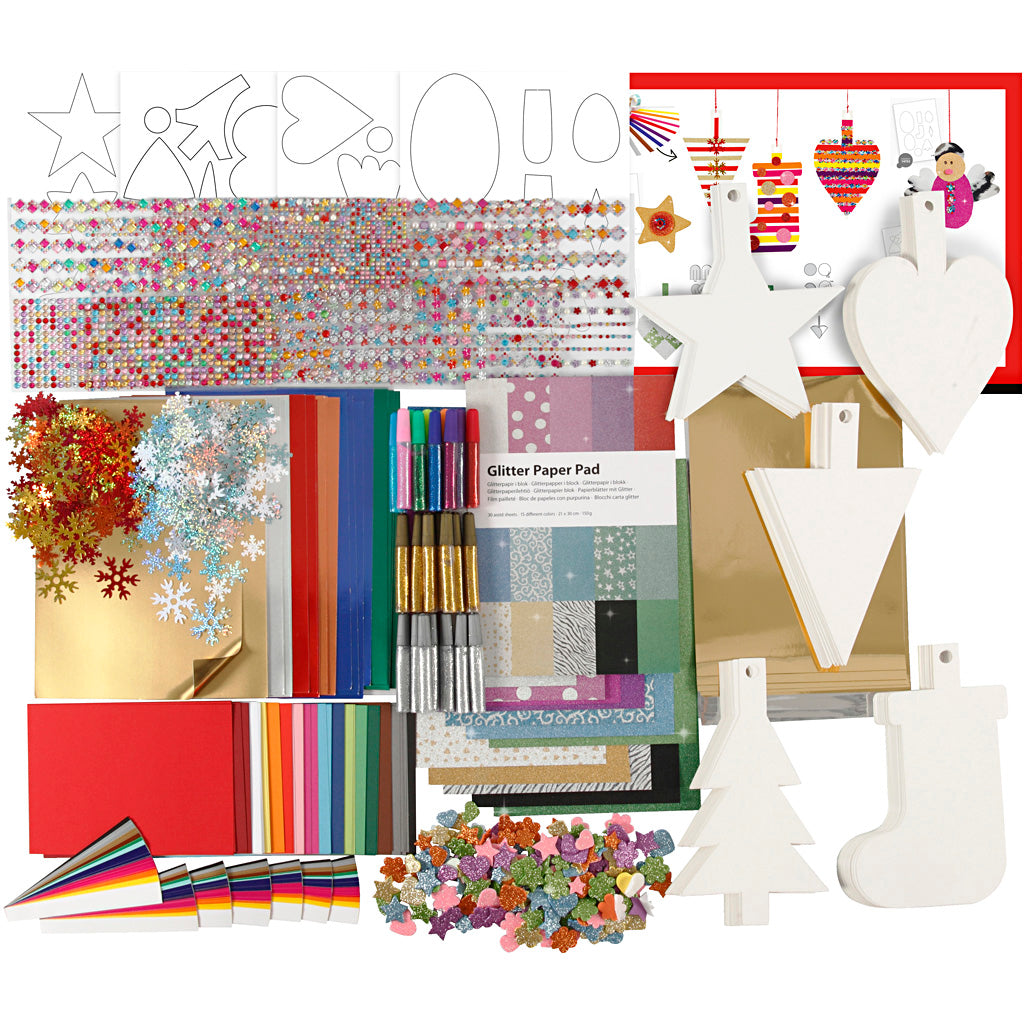 Creativ company Set de décorations de Noël, différentes couleurs, 1 set