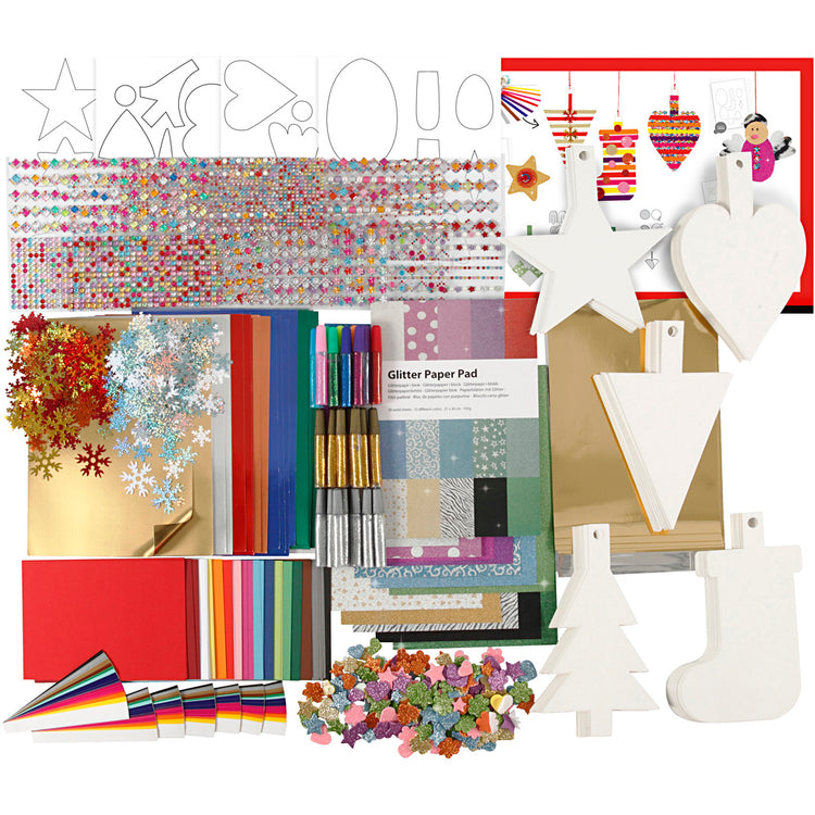 Creativ company Set de décorations de Noël, différentes couleurs, 1 set