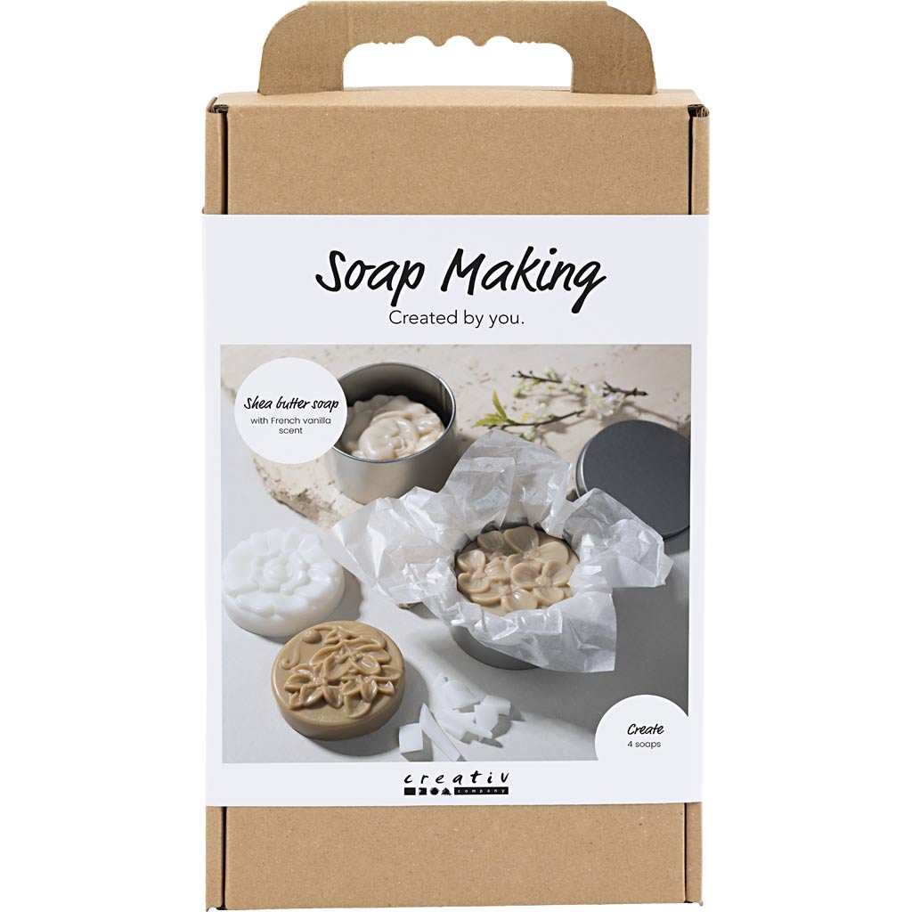 Creativ company hobby set fabrication de savon, fleurs, beige, beige foncé, beige ivoire, 1 boîte