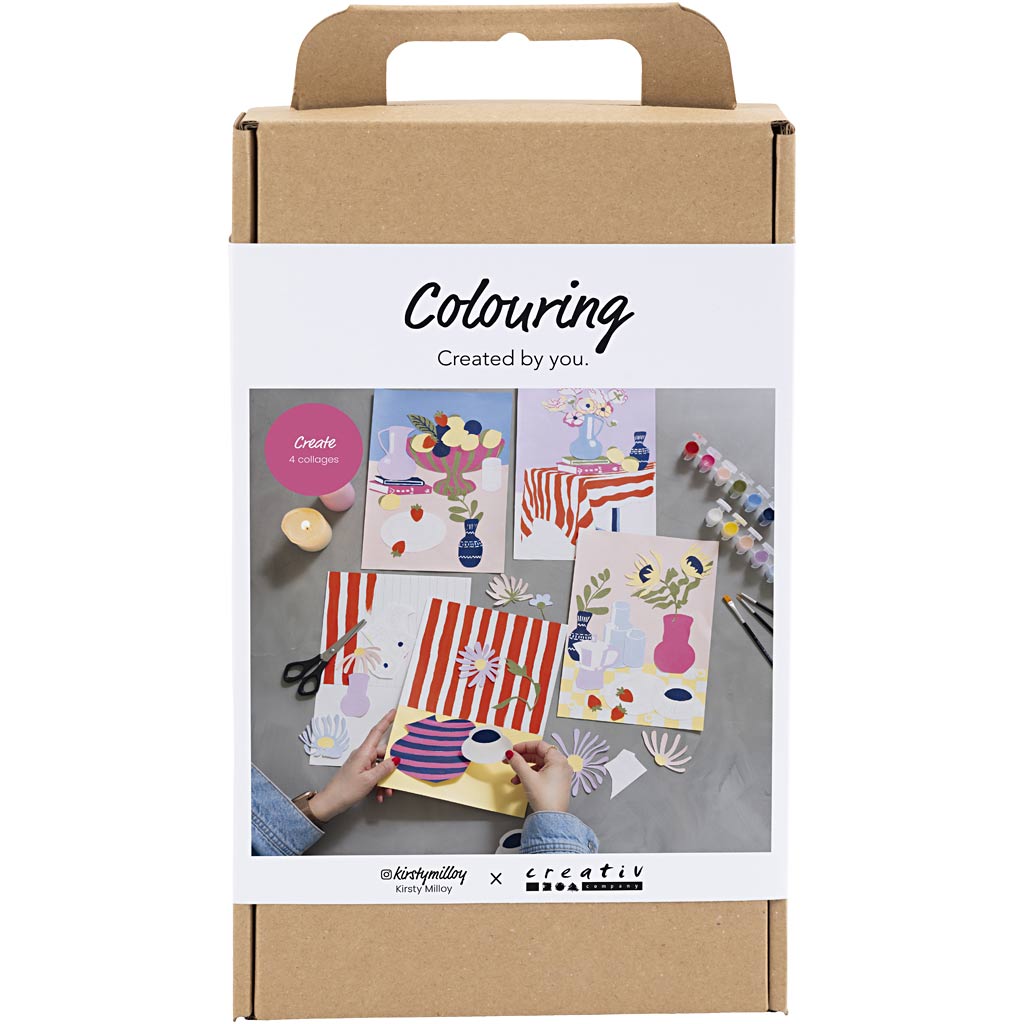 Creativ company hobby set couleurs, collage, 1 boîte