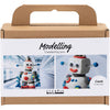 Creativ company mini hobby set sculpture, robot, bleu, gris, rouge, 1 boîte
