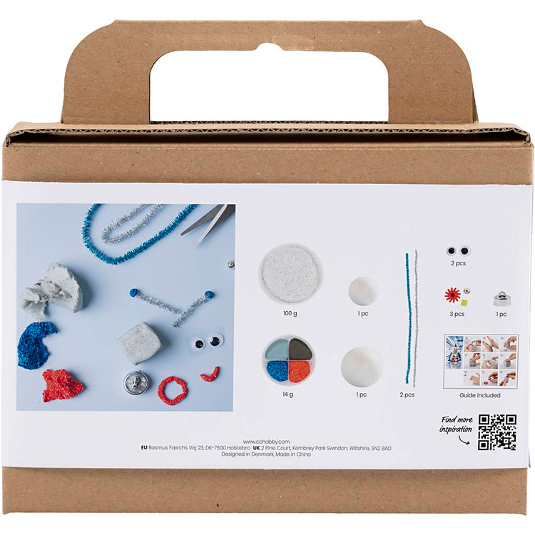 Creativ company mini hobby set sculpture, robot, bleu, gris, rouge, 1 boîte
