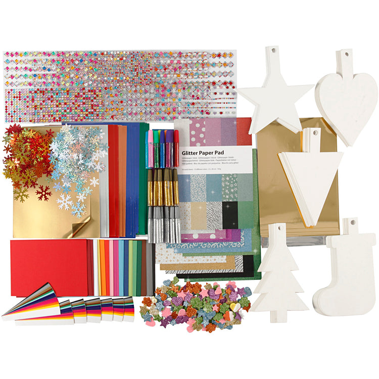 Creativ company Set de décorations de Noël, différentes couleurs, 1 set