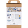Creativ company hobby set kintsugi, dessous de verre, bleu, or, rouge clair, blanc, 1 boîte