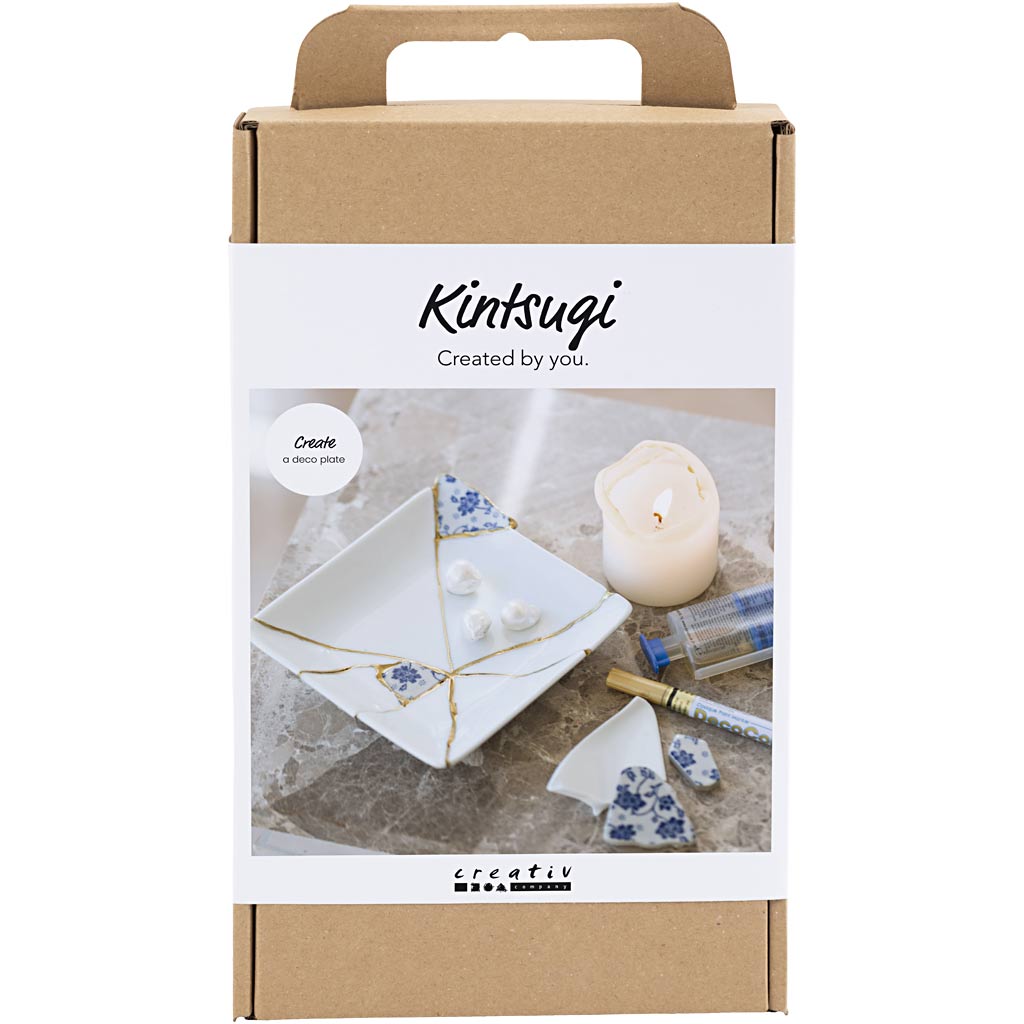 Creativ company hobby set kintsugi, bol, bleu, or, blanc, 1 boîte