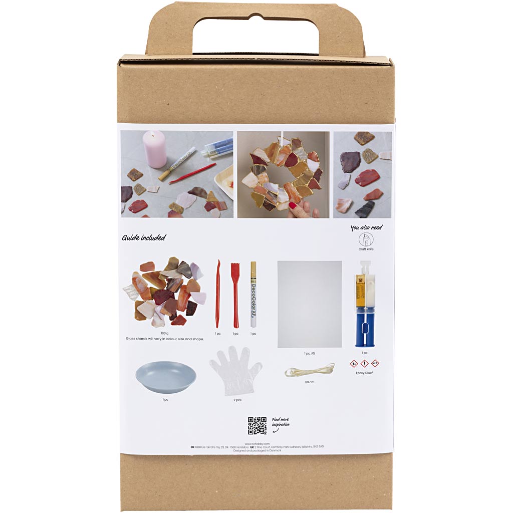 Creativ company hobby set kintsugi, décorations à suspendre, différentes couleurs, 1 boîte