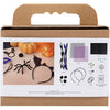 Creativ company mini hobby set costumes d'horreur, bandeaux, pinces à cheveux et bandeaux, noir, lilas, violet, 1 boîte