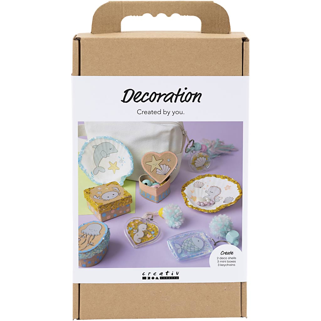 Creativ company mini hobby set - coquillages et porte-clés