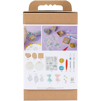 Creativ company mini hobby set - coquillages et porte-clés