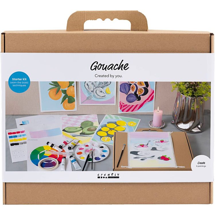 Creativ company starter hobby set gouache, peintures, différentes couleurs, 1 boîte