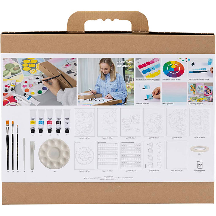 Creativ company starter hobby set gouache, peintures, différentes couleurs, 1 boîte