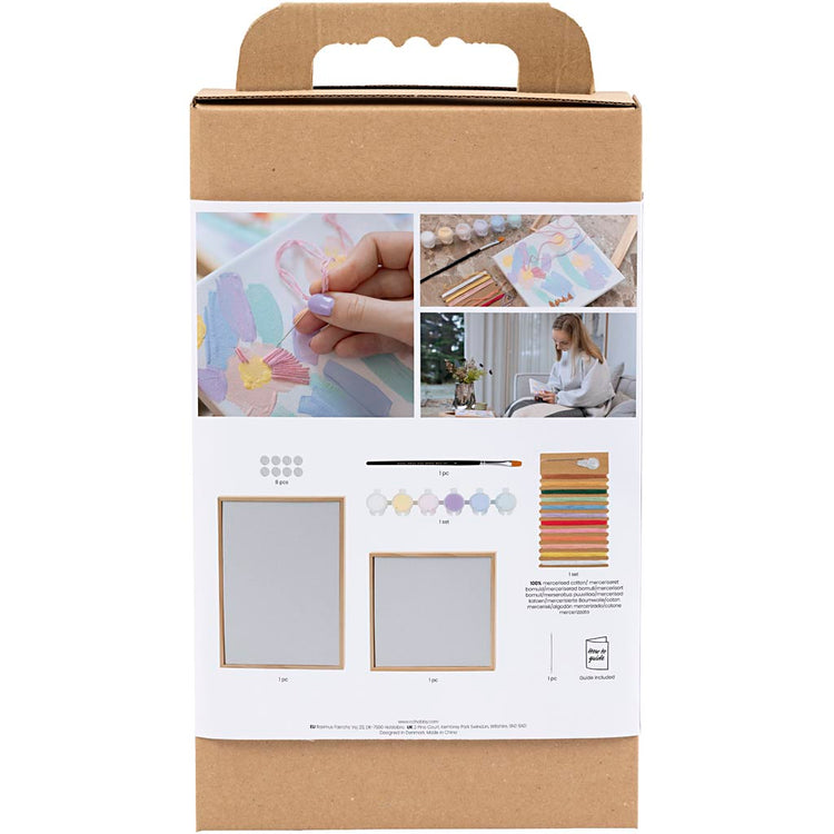 Creativ company hobby set broderie, images, couleurs pastel, 1 boîte