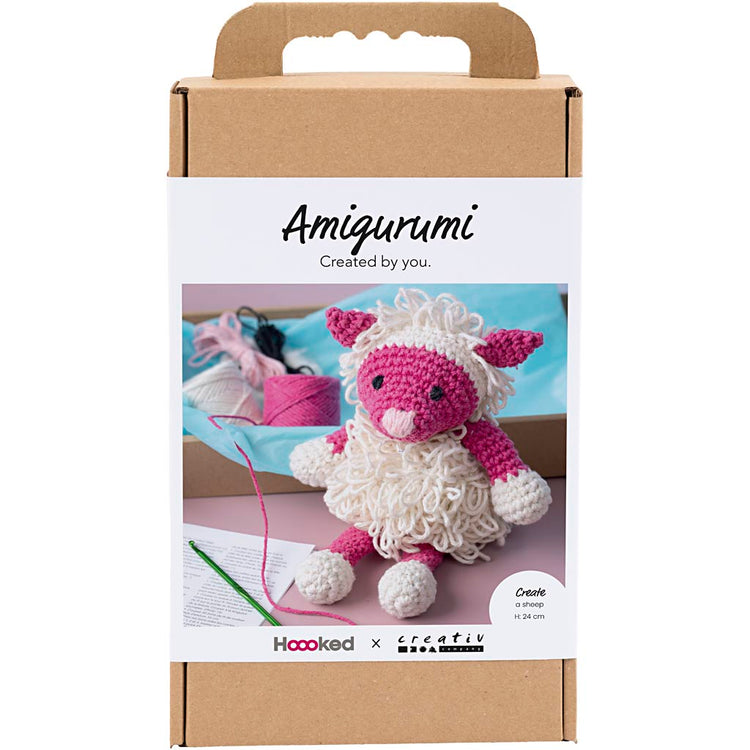 Creativ company hobby set amigurumi, mouton, rose, blanc cassé, 1 boîte