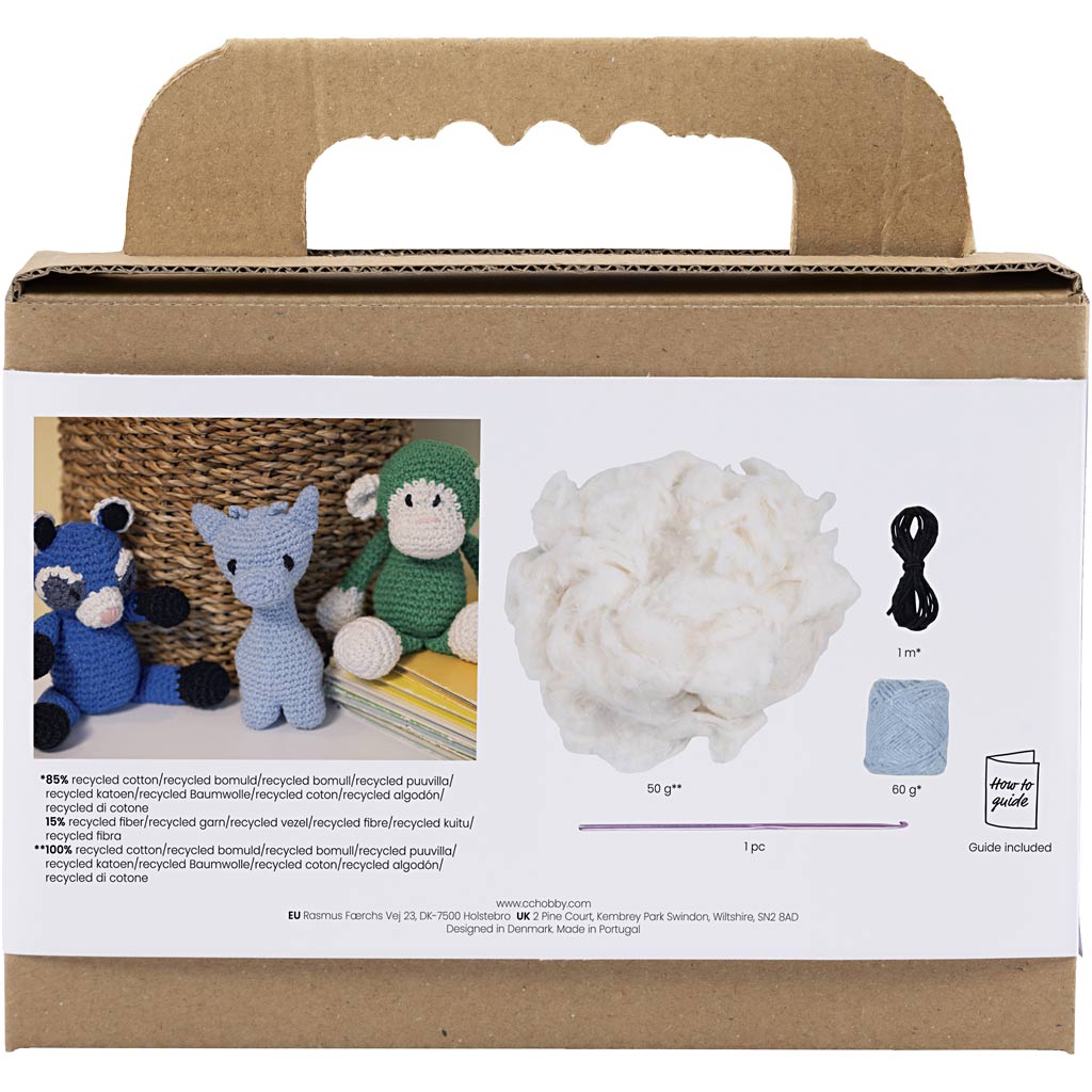 Creativ company hobby set amigurumi, girafe, bleu clair, 1 boîte