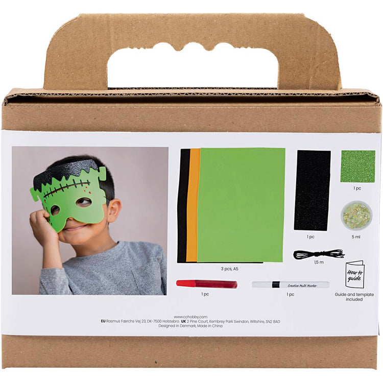 Creativ company mini hobby set costumes d'horreur, masques, couleurs d'Halloween, 1 boîte