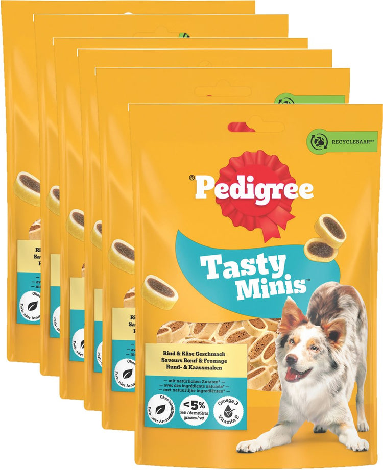 Snacks pour chiens Pedigree - minis bouchées savoureuses au fromage - boeuf au fromage - 6x140g