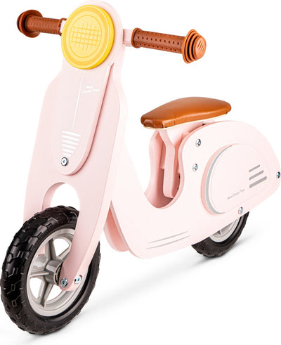 New Classic Toys® draisienne en bois - scooter - rose - hauteur d'assise 33 centimètres