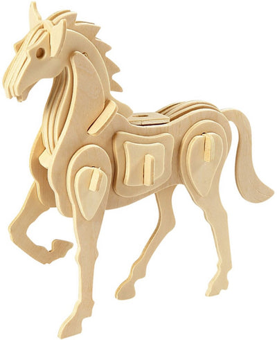 Creativ Company 3D Puzzle, cheval, AFM 18x4.5x16 cm, 1 pièce