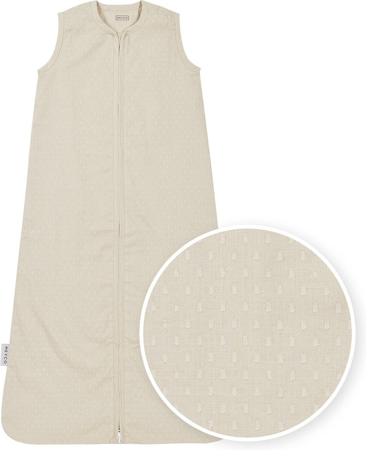 Gigoteuse d'été bébé Meyco baby plume - sable doux - 110 cm - 0,5 tog