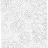 Creativ company toile de peinture avec impression, fleurs, d: 1,6 cm, taille 24x30 cm, 360 g, 1 pièce