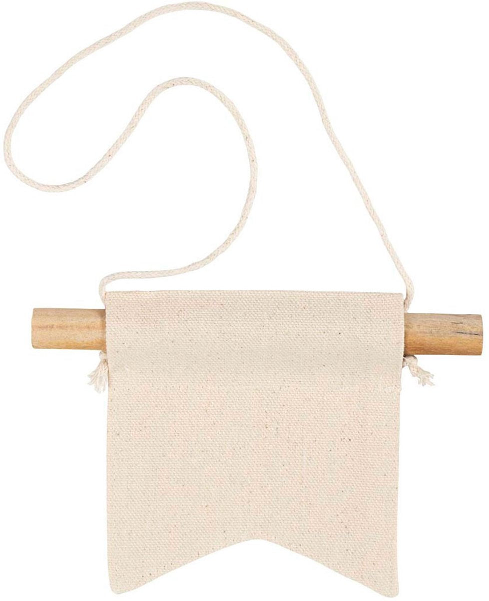 Creativ company petite bannière murale, forme queue d'aronde, h : 12 cm, l : 10,5, 300 g, naturel clair, 2 pièces 1 boîte