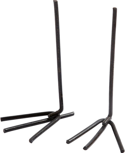 Creativ company pattes de poulet, h : 5 cm, l : 2 cm, noir, 10 paires 1 boîte