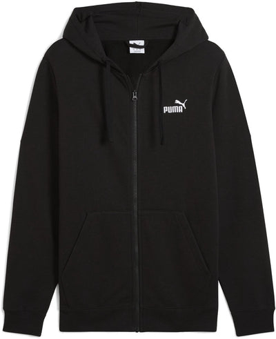 Puma ess non. pull à capuche zippé 1 logo fl pour homme - noir