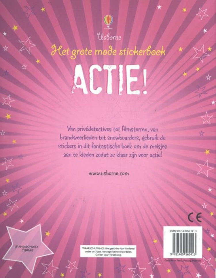 Grand livre d'autocollants mode : action. 4+