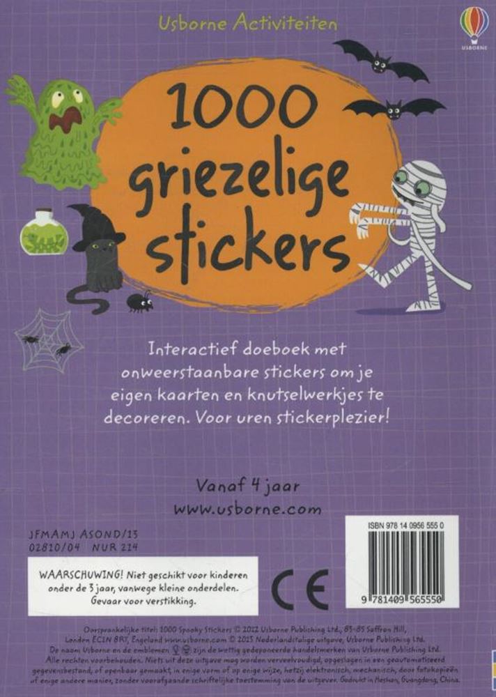 1000 autocollants effrayants. 4+