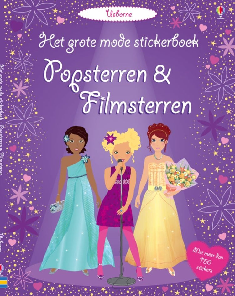 Grand livre d'autocollants mode : pop stars