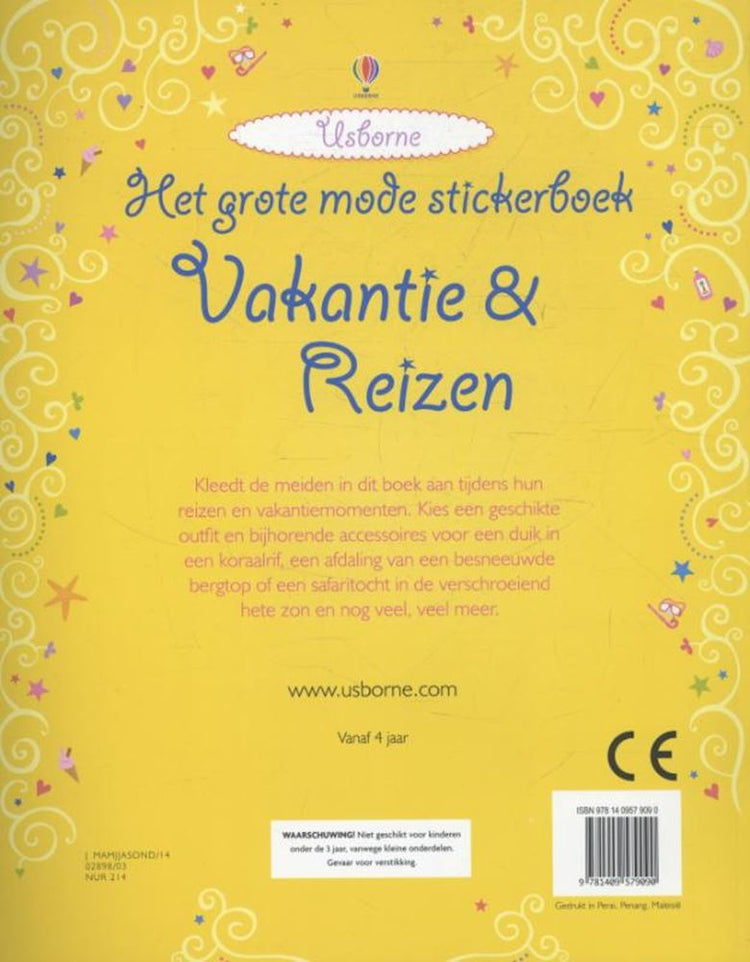 Grand livre d'autocollants mode : vacances et
