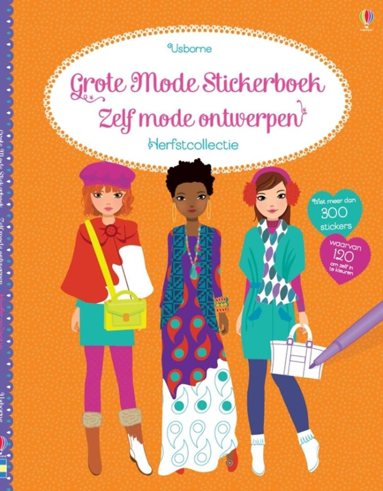Grand livre d'autocollants mode : collection automne