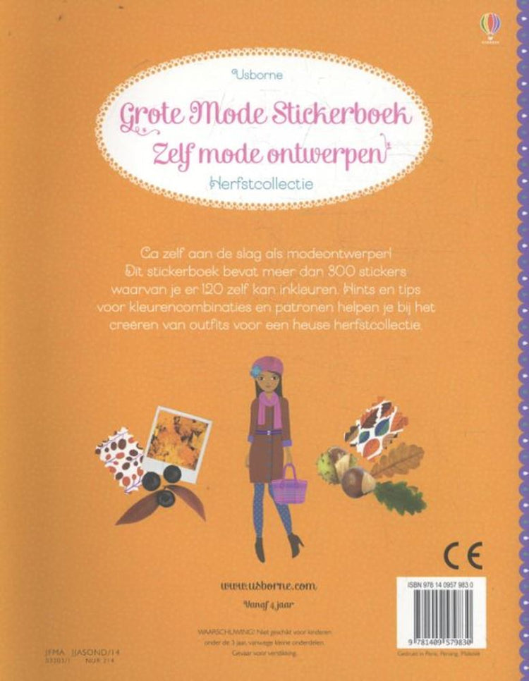 Grand livre d'autocollants mode : collection automne