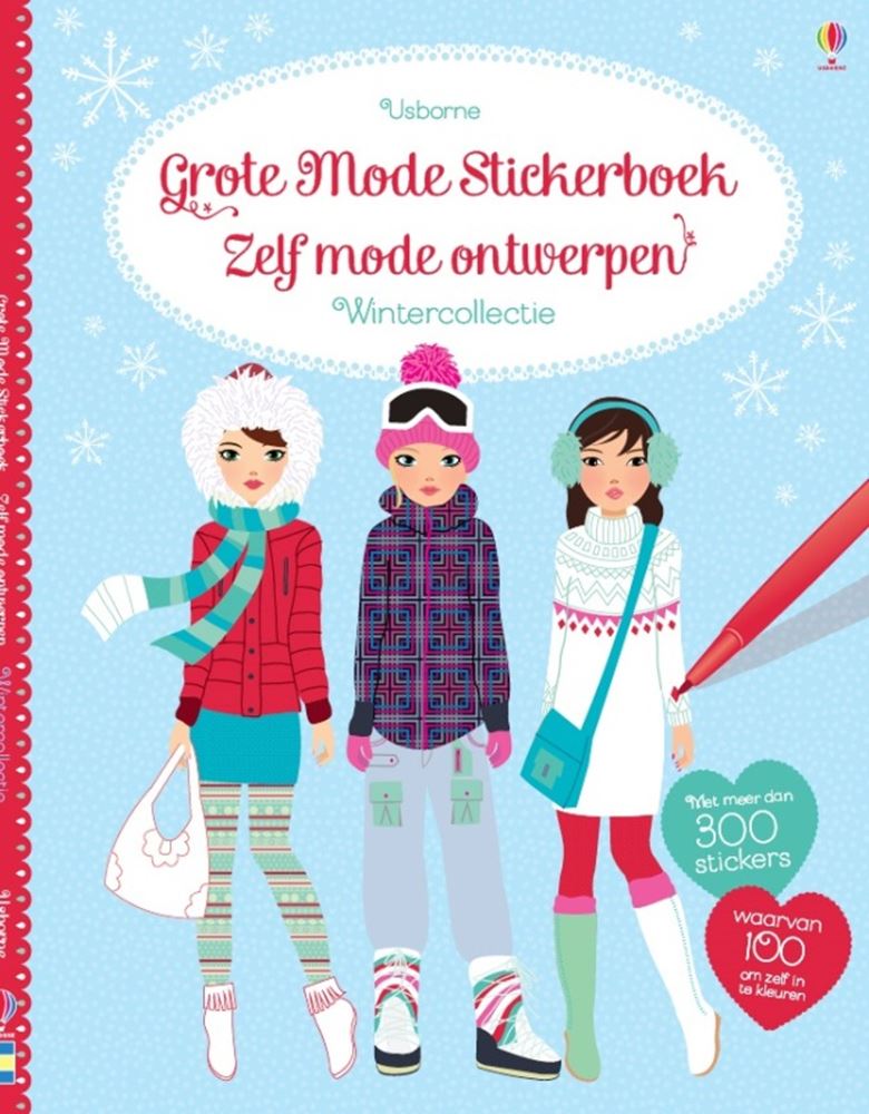 Grand livre d'autocollants mode : collection hiver