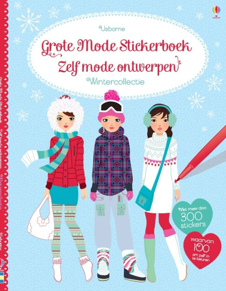 Grand livre d'autocollants mode : collection hiver