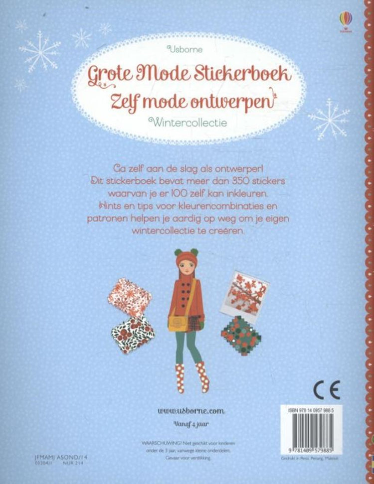 Grand livre d'autocollants mode : collection hiver