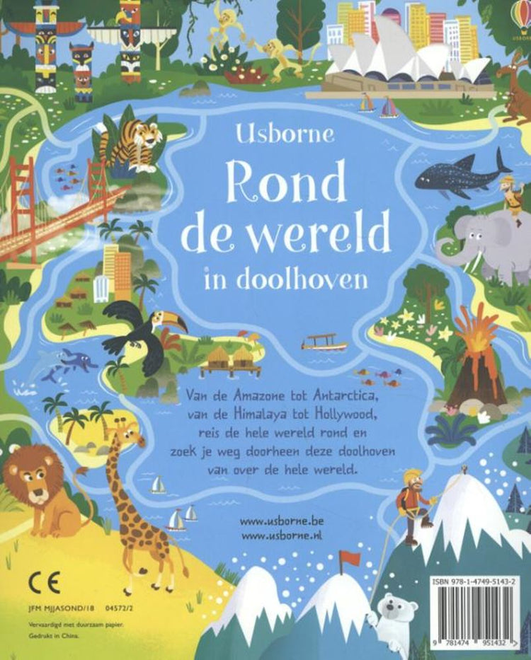 Sans marque et sans marque à travers le monde dans des labyrinthes. 5+