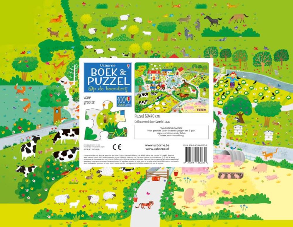 Livre et puzzle à la ferme