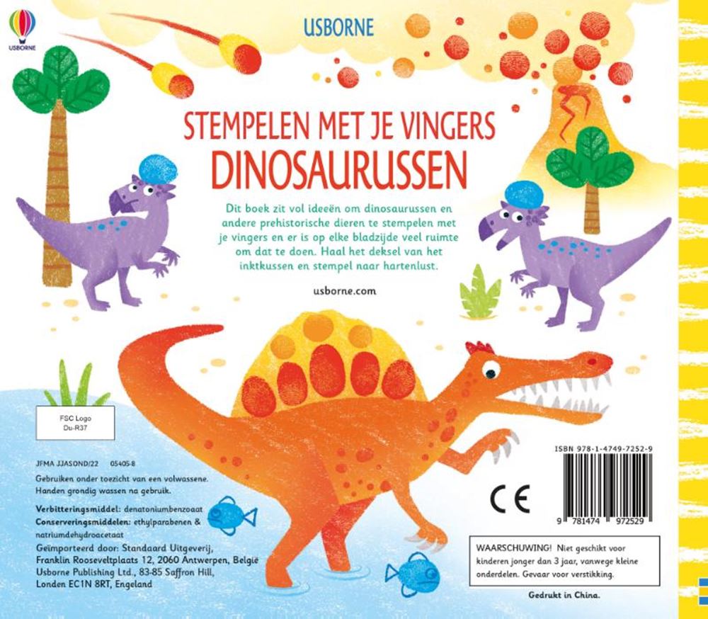 Tamponner avec vos doigts - dinosaures