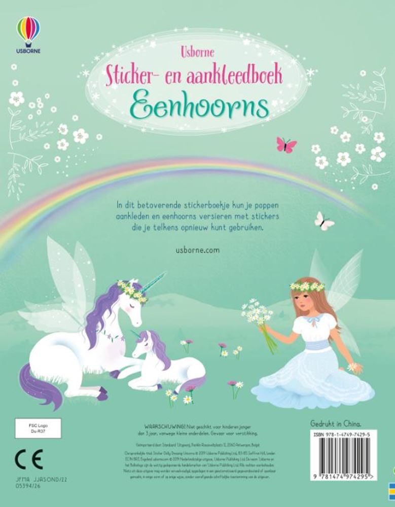 WPG Uitgevers Stickerren Dreshing Book Unicorns
