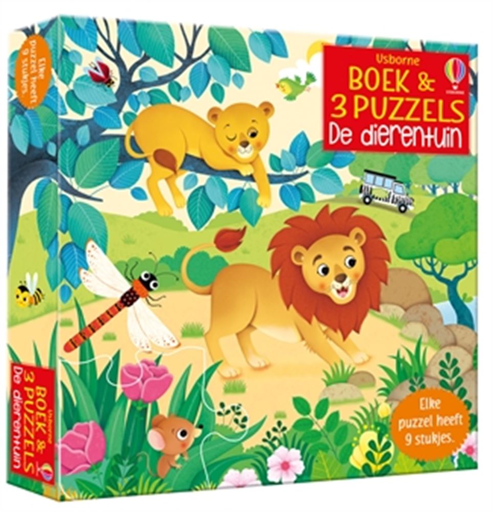 Livre avec 3 énigmes, le zoo. 3+